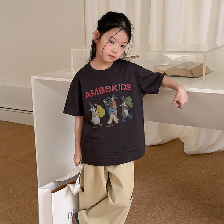 【100-150】アニマルデザインTシャツ