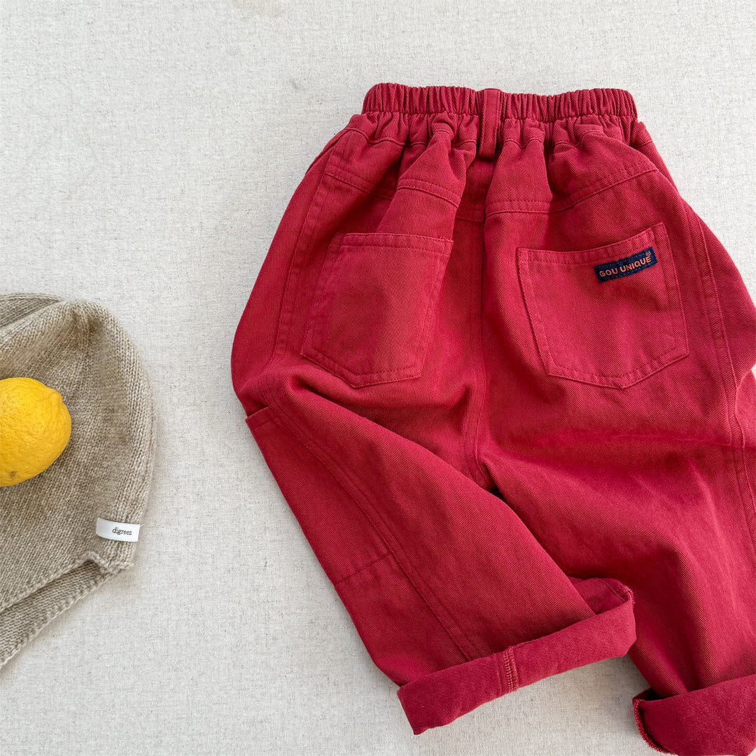 【80-130】シンプルロングパンツ