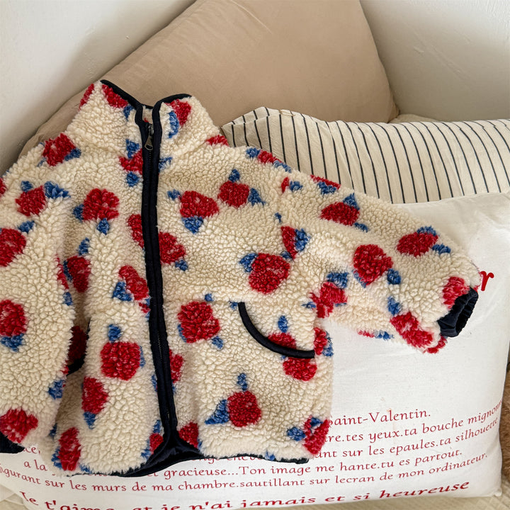 【80-130】花柄フリースジャケット