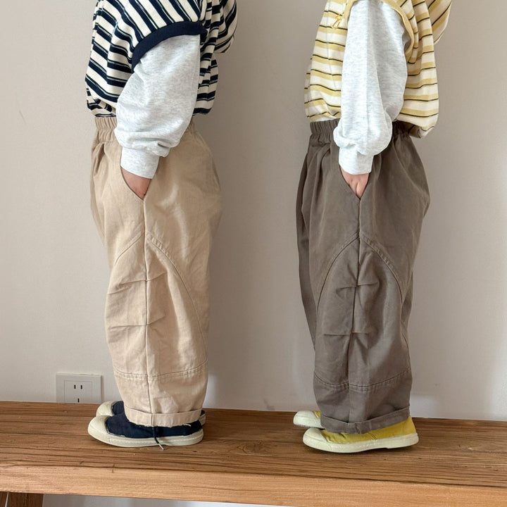 【80-150】シンプルバレルパンツ