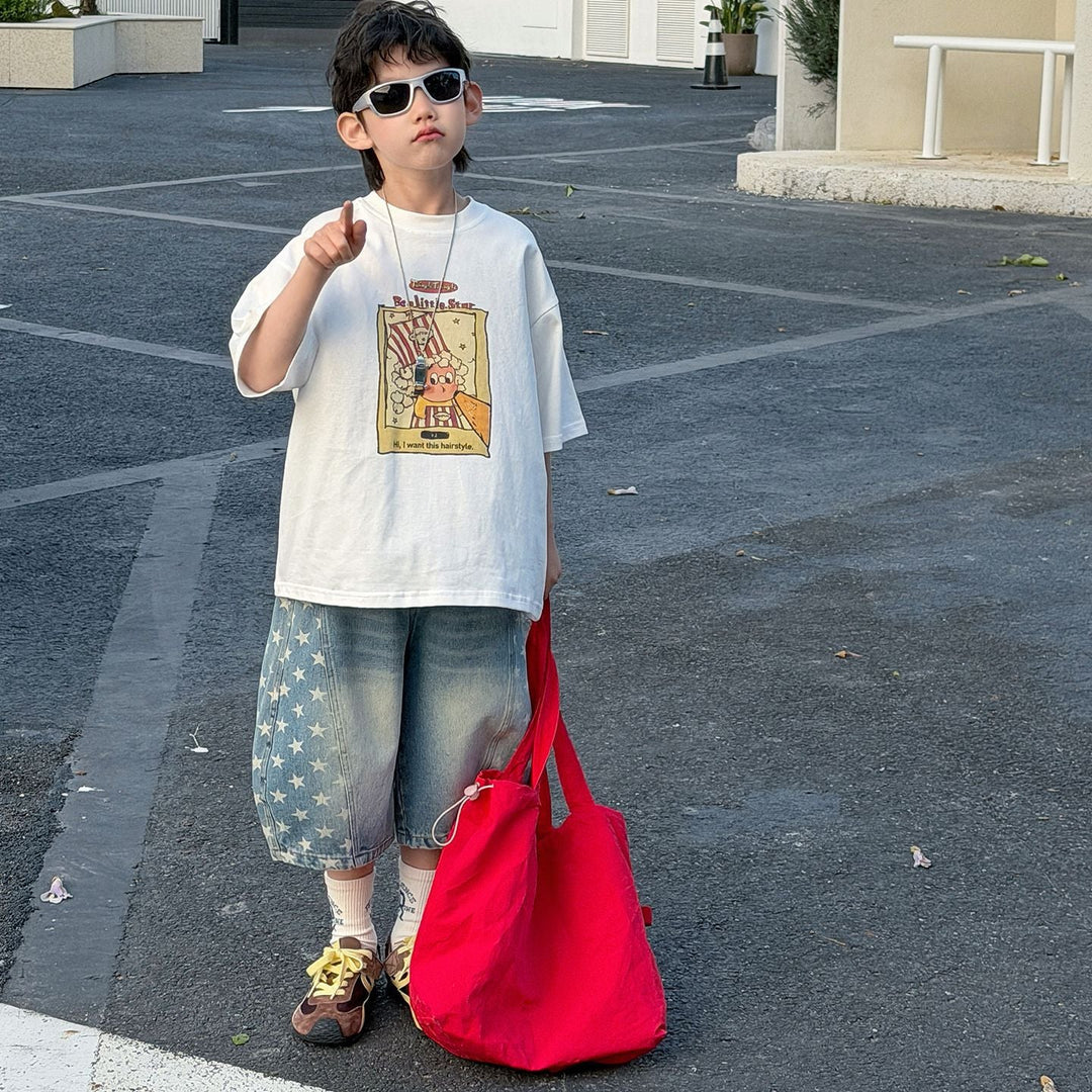 【90-150】プリントデザインTシャツ