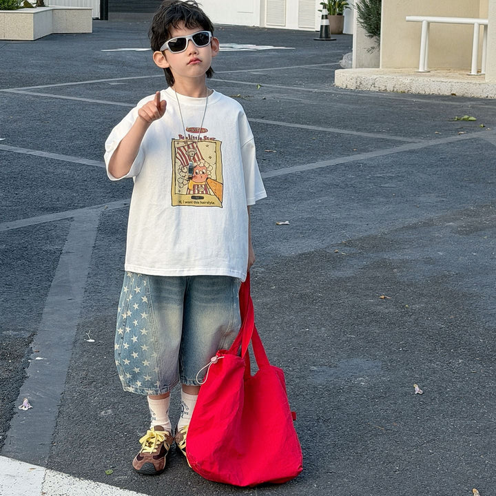 【90-150】プリントデザインTシャツ