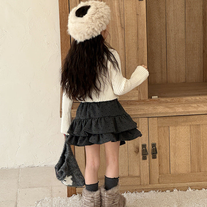 【90-150】ヘムデザインリブカーディガン