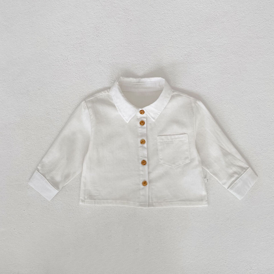 【73-110】シンプル長袖シャツ