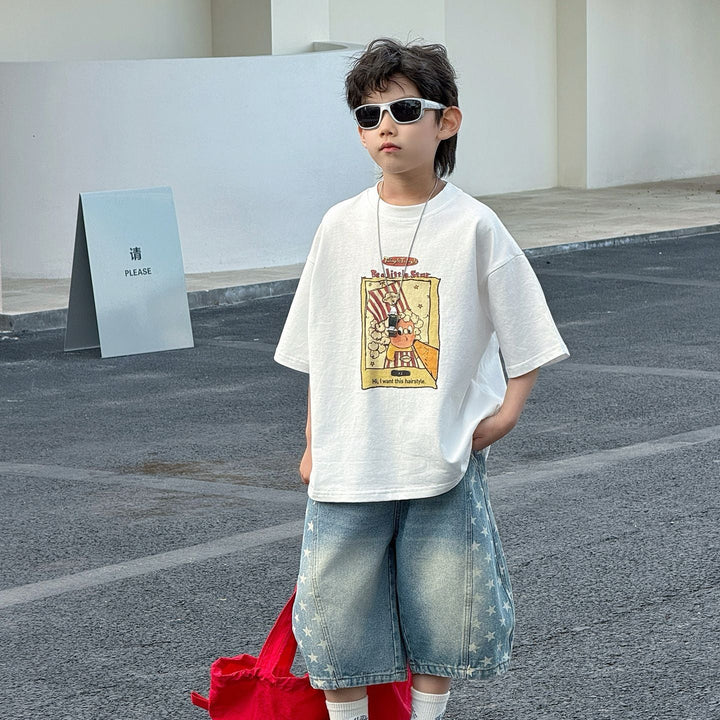 【90-150】プリントデザインTシャツ