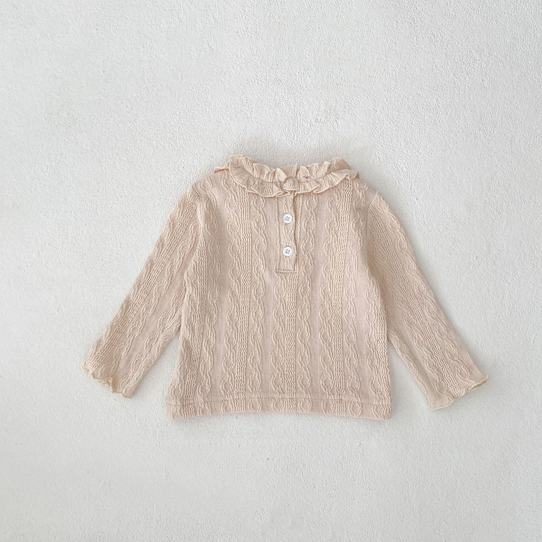 【73-110】フリルカラー長袖トップス