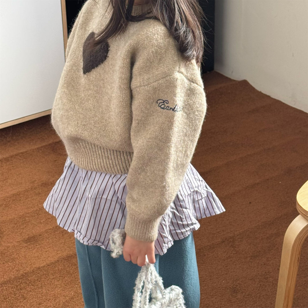 【80-130】フロントハートニットトップス