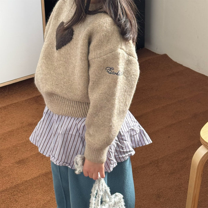 【80-130】フロントハートニットトップス