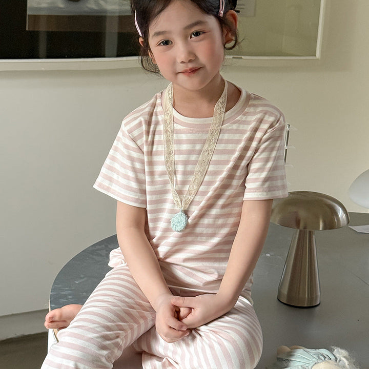 【90-140】ボーダー柄セットアップ