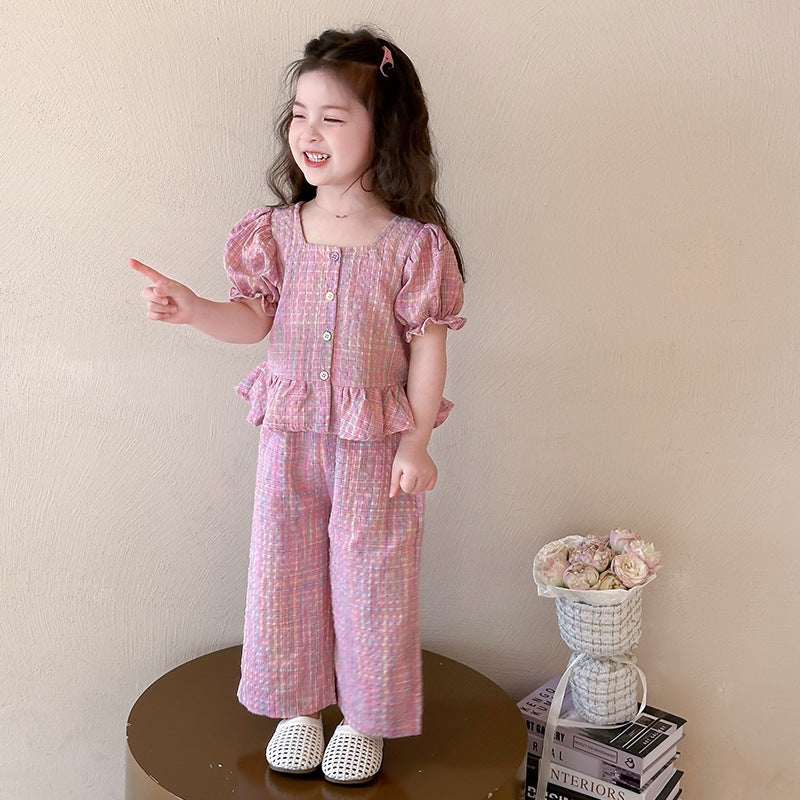 【90-140】マルチカラーチェックセットアップ