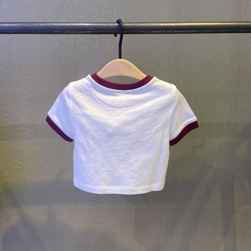 【90-140】カジュアルショート丈Tシャツ