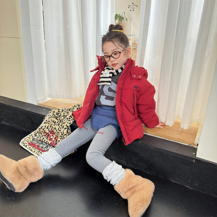 【80-130】裏起毛レッグウォーマー付きレギンス