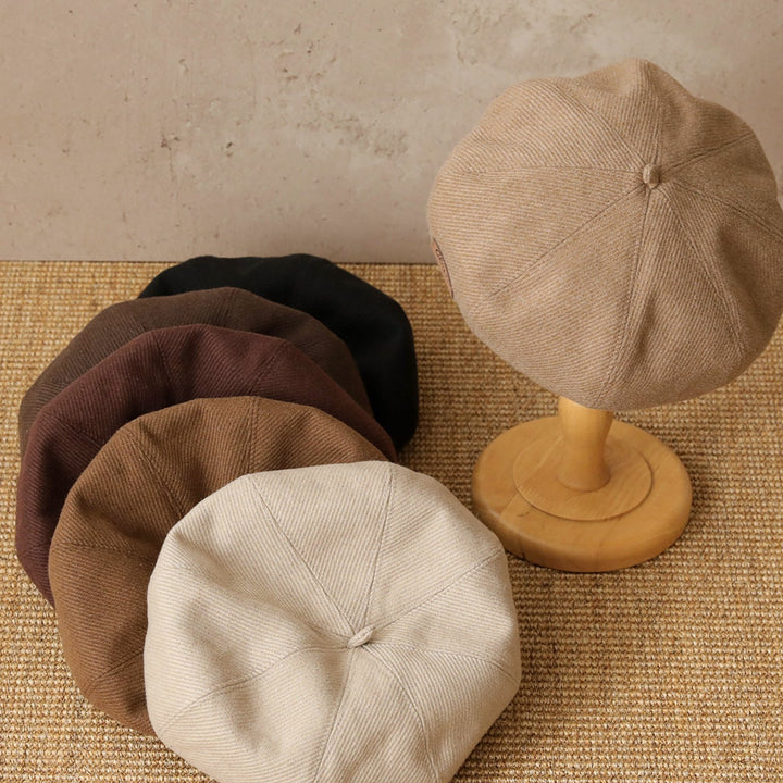 【55-59cm】ワンポイントワッペンベレー帽