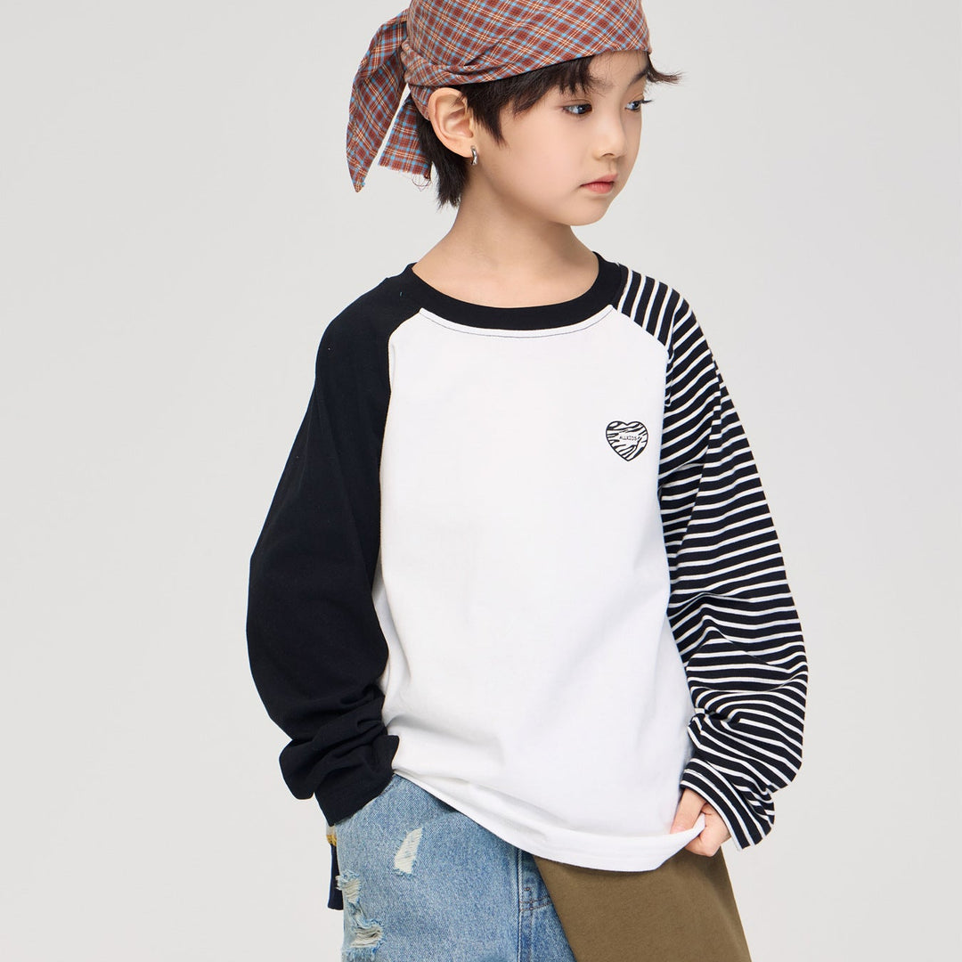 【100-150】アシンメトリーロングTシャツ