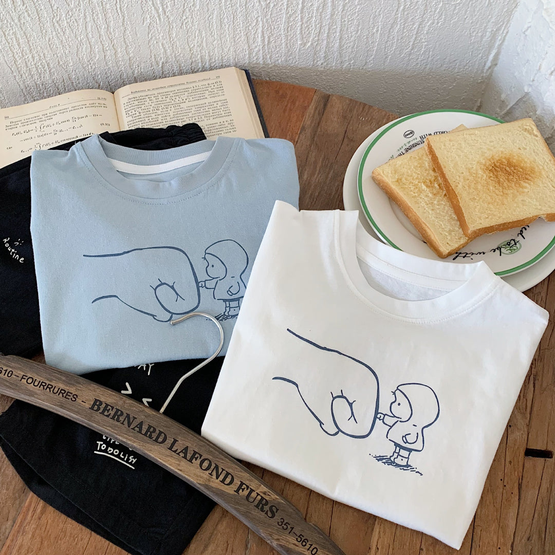 【90-140】リラックスユニークTシャツ