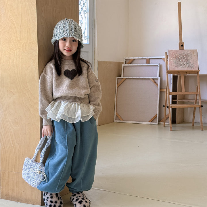 【80-130】フロントハートニットトップス