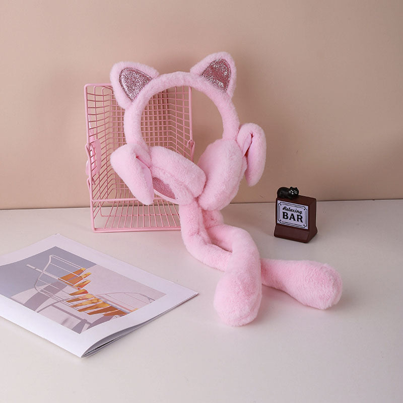 ねこ耳ふわふわイヤーマフ