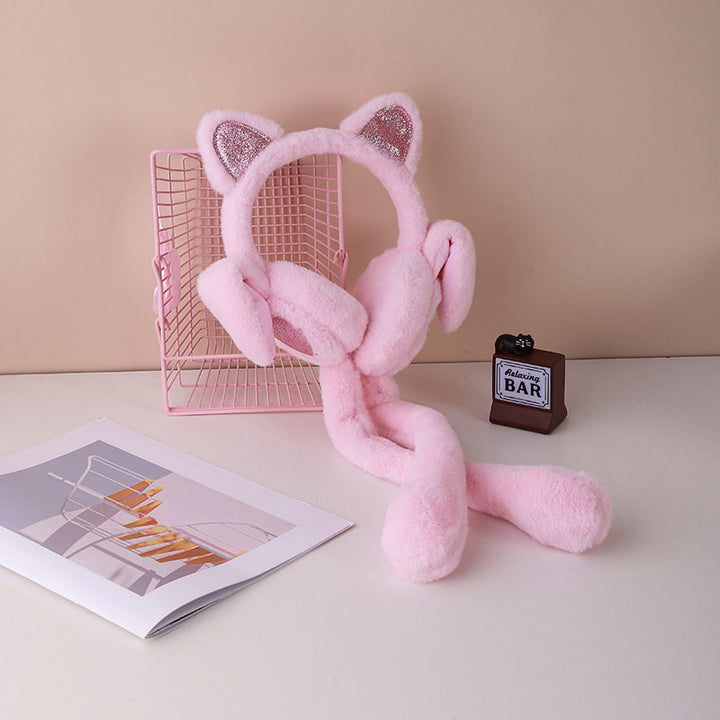 ねこ耳ふわふわイヤーマフ