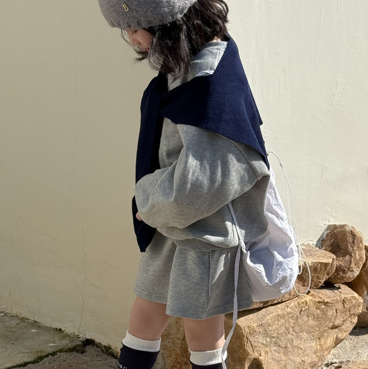 【90-150】英字ロゴプリントスウェットセットアップ