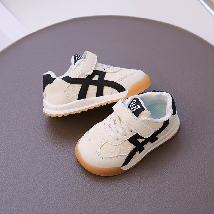 【12.0-18.5】ワンベルトラインデザインスニーカー