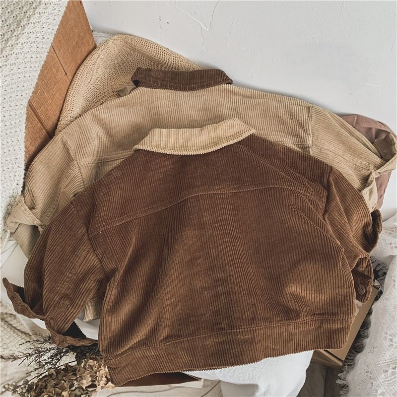 【100-140】バイカラーコーデュロイジャケット