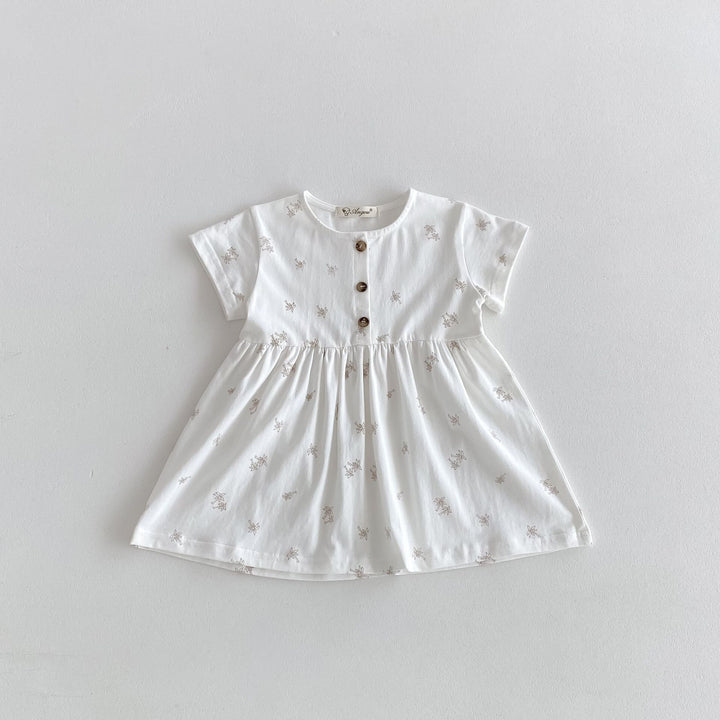 【80-130】パームツリー半袖ワンピース