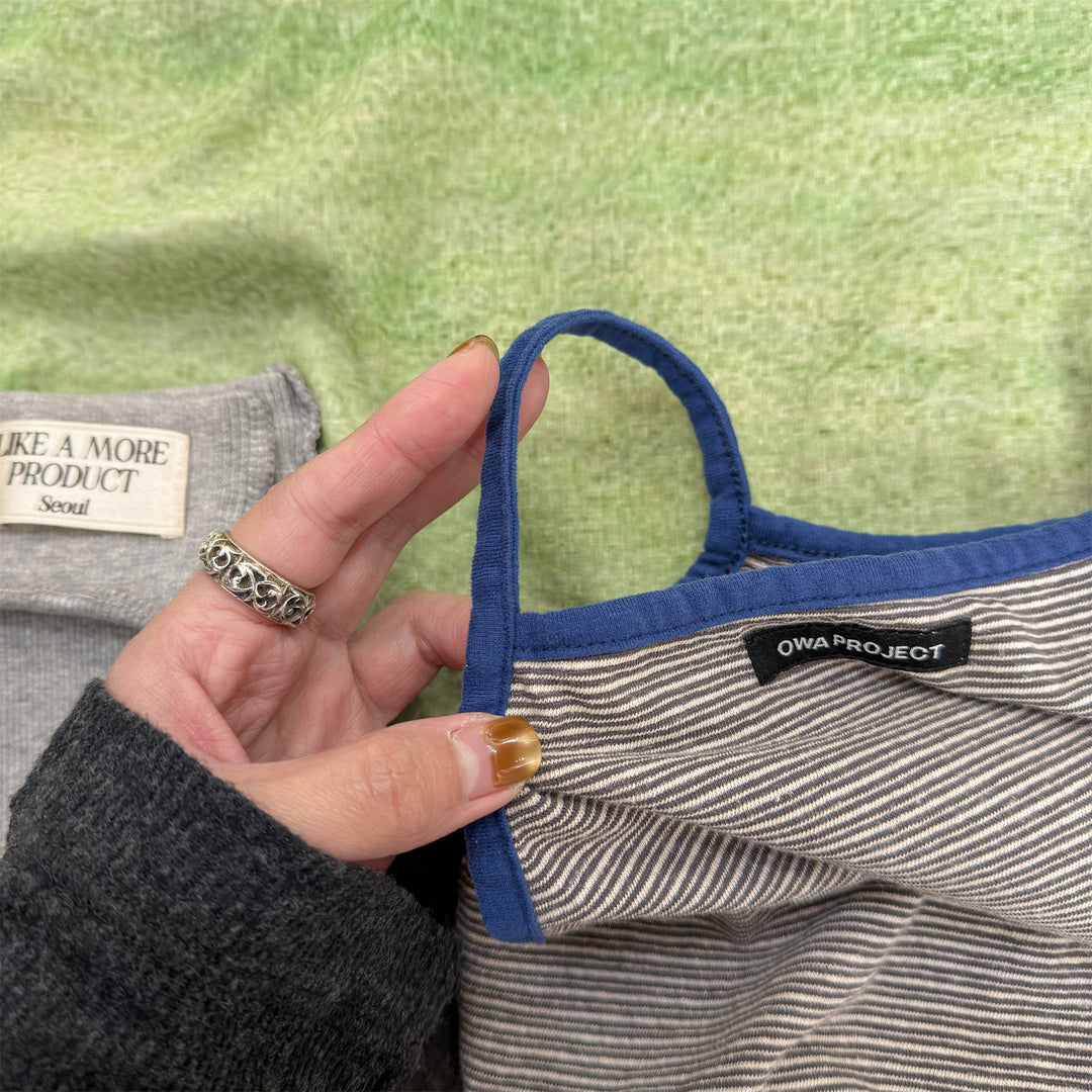 【80-130】細ボーダーキャミソール