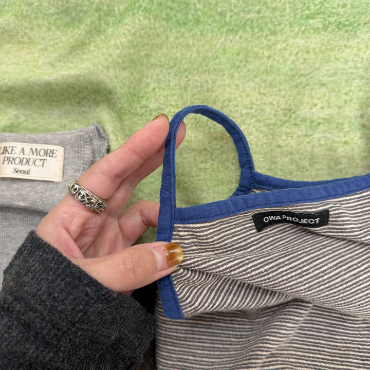 【80-130】細ボーダーキャミソール