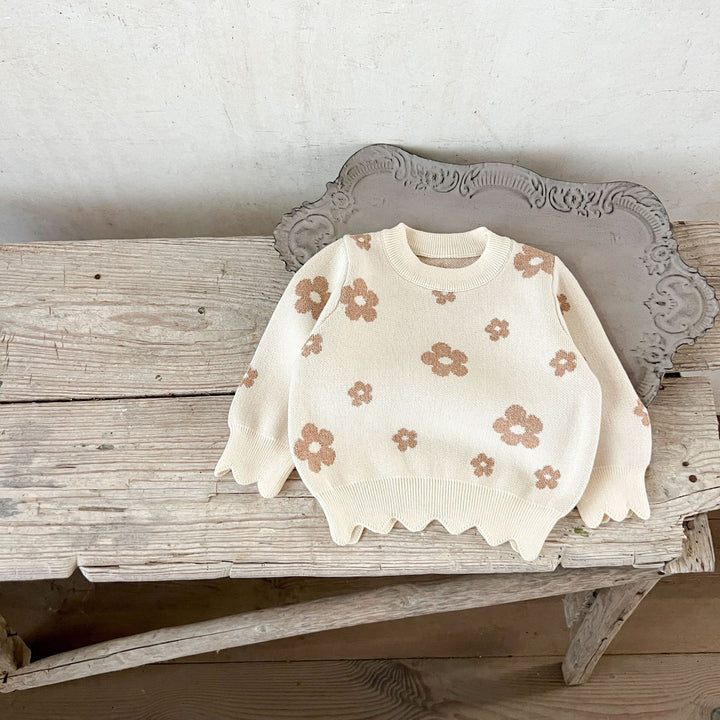 【73-100】スカラップヘム花柄セットアップ