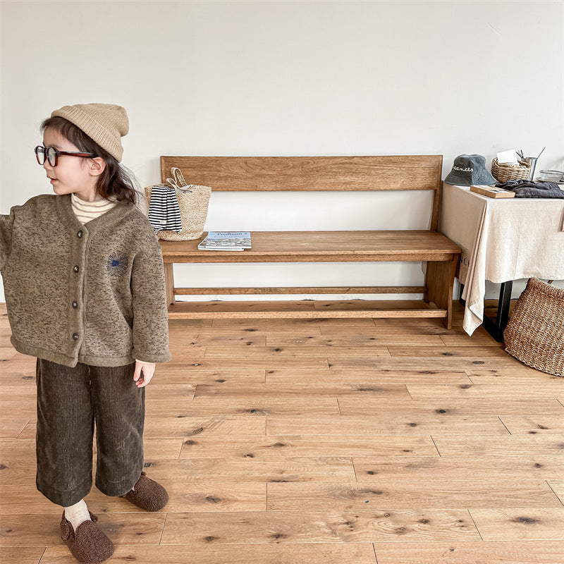 【80-130】コーデュロイワイドパンツ