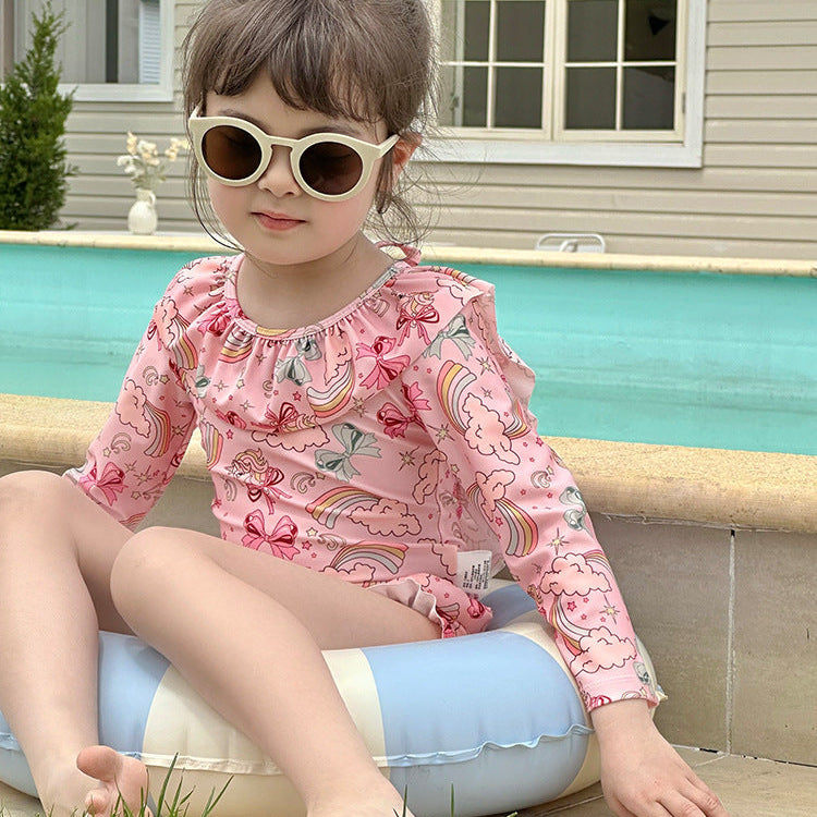 【80-135】帽子付きキュートデザインスイムウェア