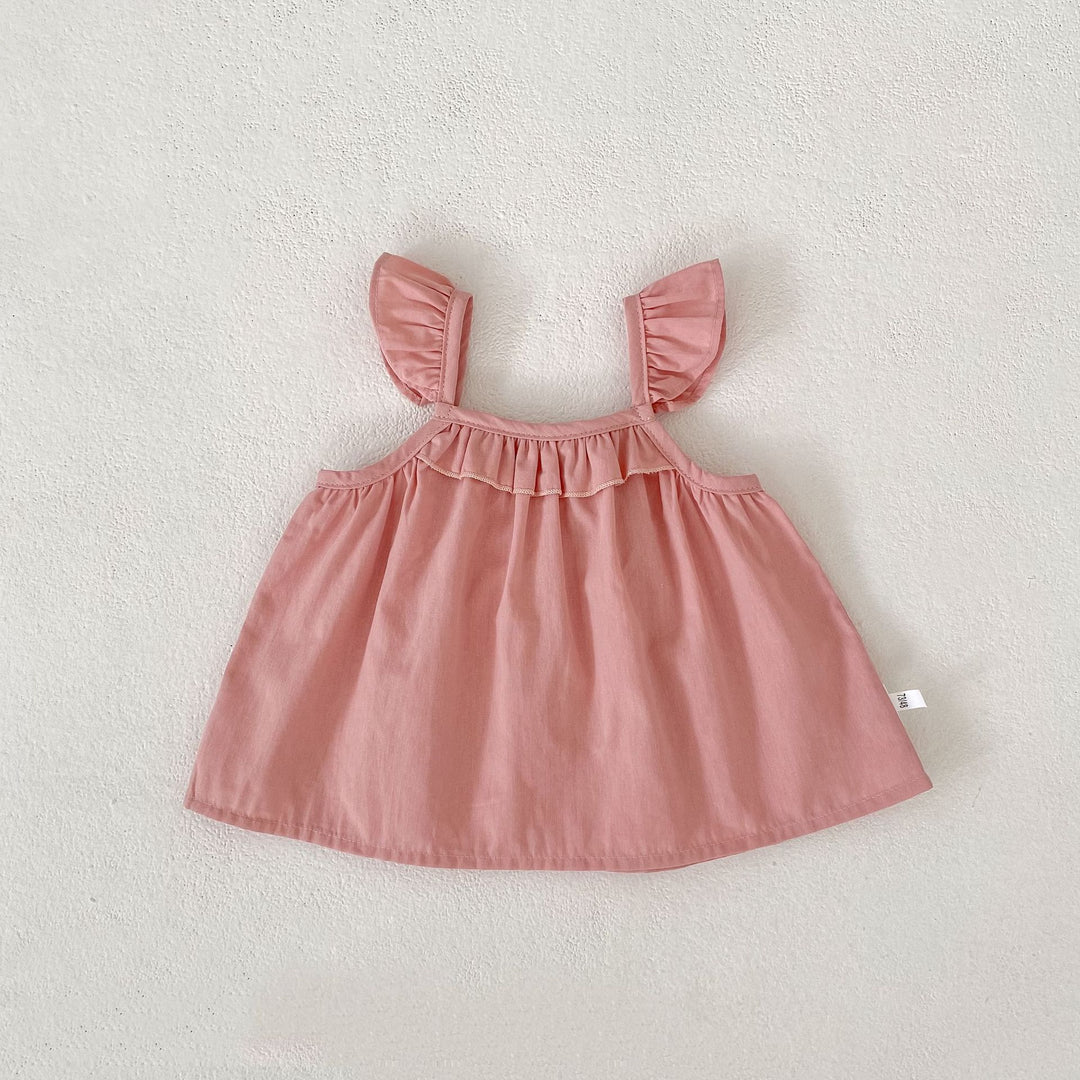 【73-110】フリルキャミソール×小花柄ショートパンツセット