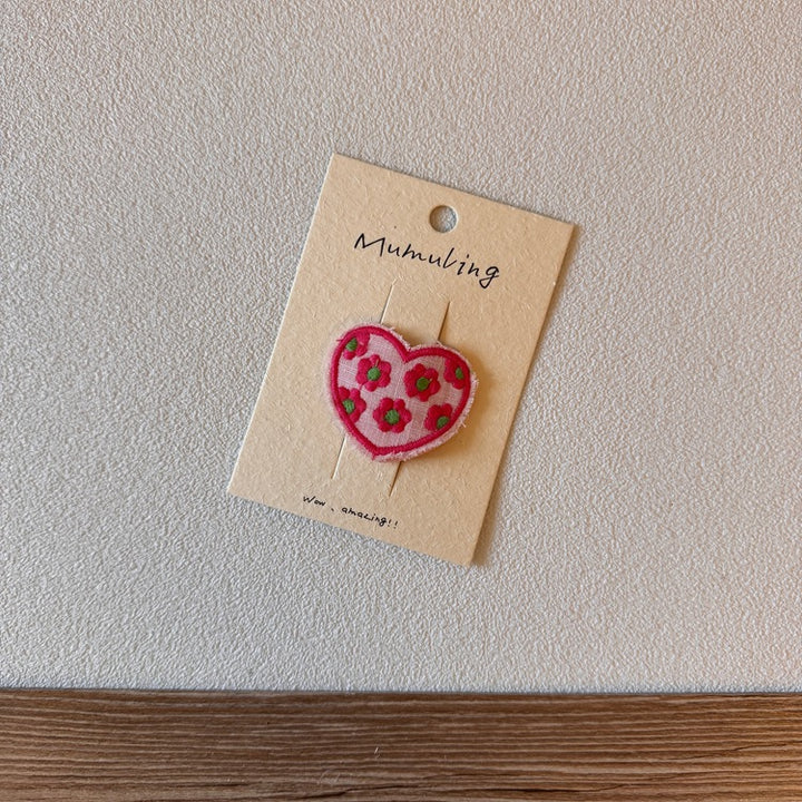 ハート＆フラワーヘアクリップ