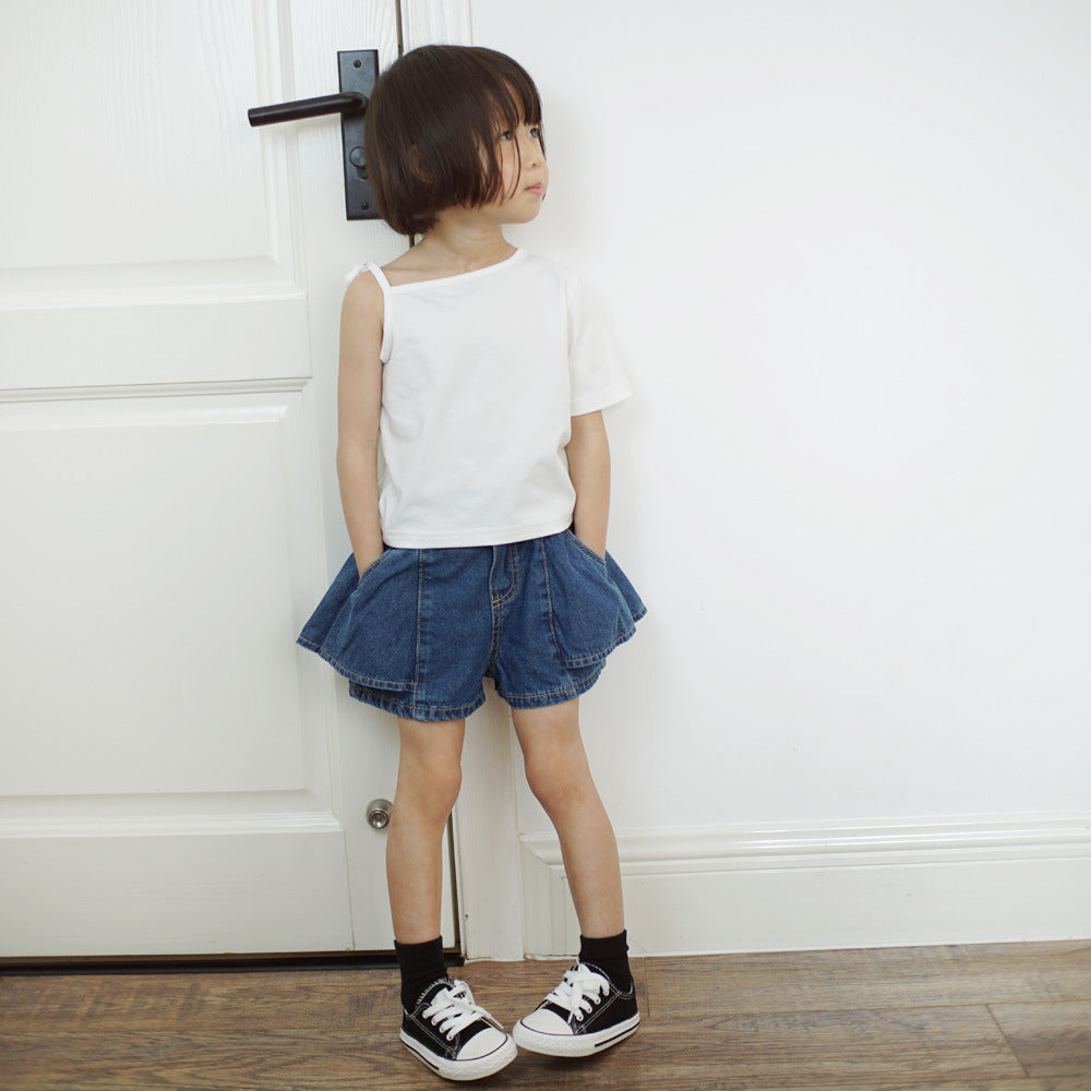 【90-150】ワンショルダーTシャツ