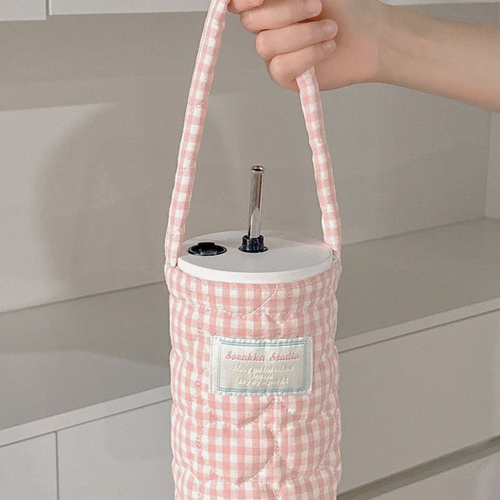 チェック柄カップホルダー