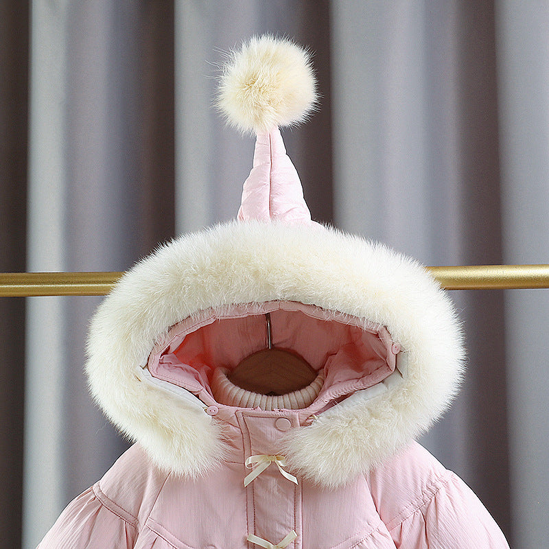 【80-130】キュートデザイン中綿ショートコート