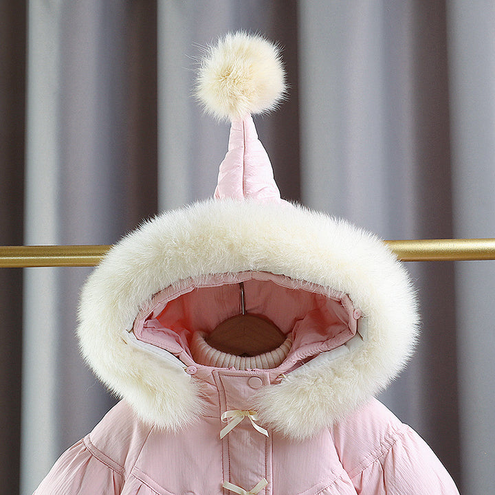 【80-130】キュートデザイン中綿ショートコート