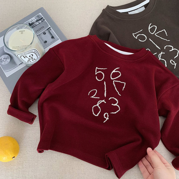 【90-140】ナンバー刺繍トレーナー