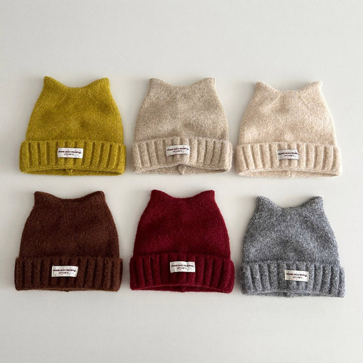 【48-52cm】ねこ耳あったかニット帽