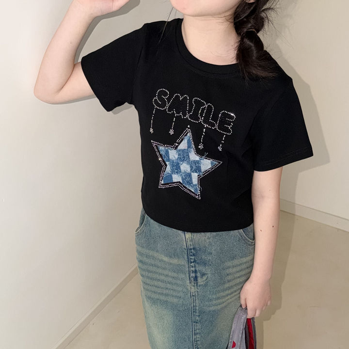 【100-150】SMILE＆STAR Tシャツ