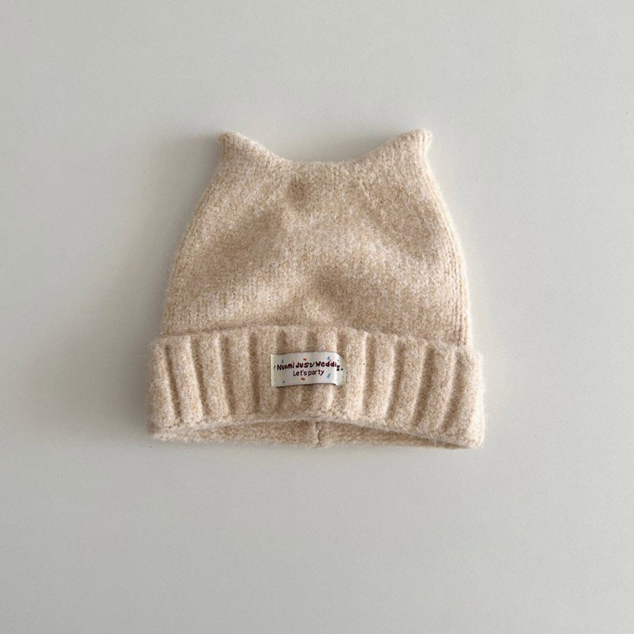 【48-52cm】ねこ耳あったかニット帽