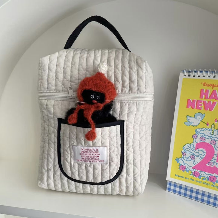 フロントポケットキルティングバッグ