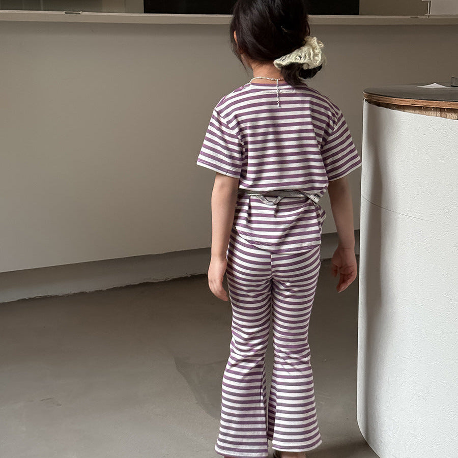 【90-140】ボーダー柄セットアップ