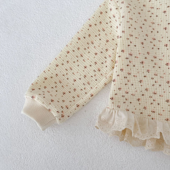 【73-110】レースヘムワッフルセットアップ