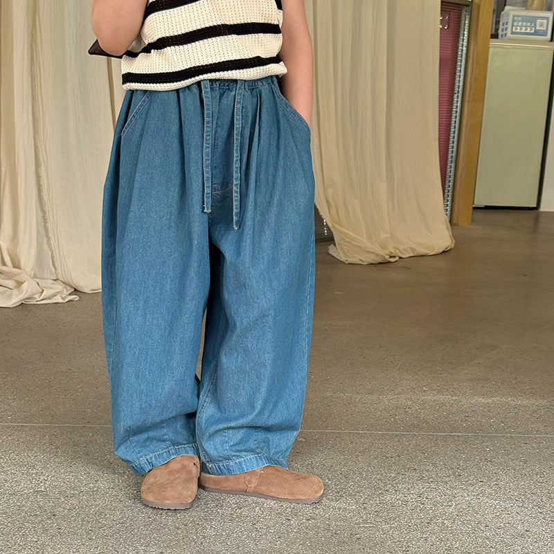 【90-150】リラックスデニムパンツ