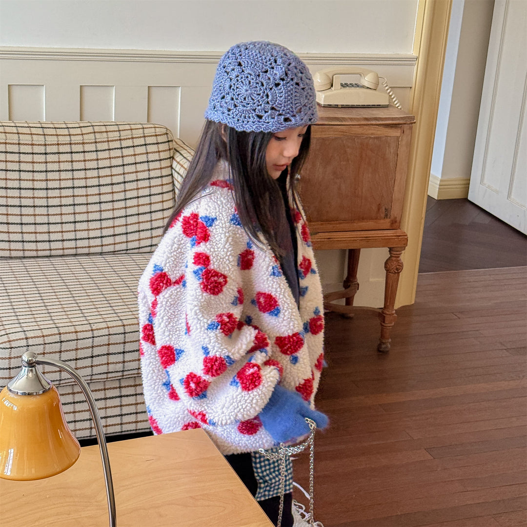 【80-130】花柄フリースジャケット