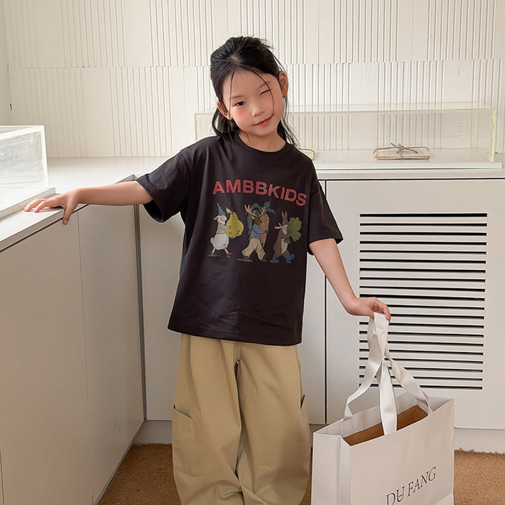 【100-150】アニマルデザインTシャツ
