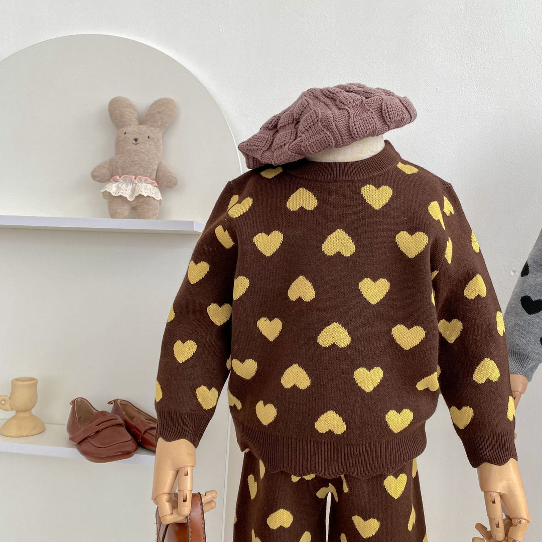 【73-130】スカラップデザインハート柄セットアップ