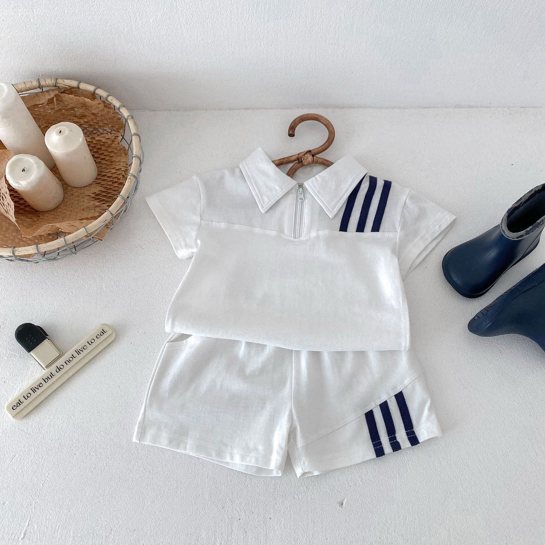 【80-130】スリーラインハーフジップセットアップ