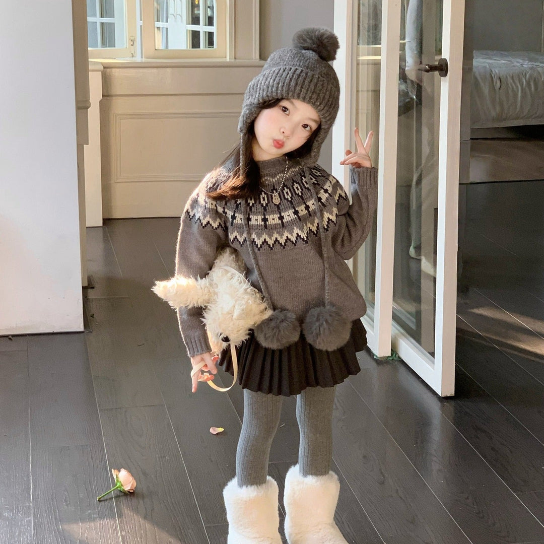 【90-140】ノルディック風ニット